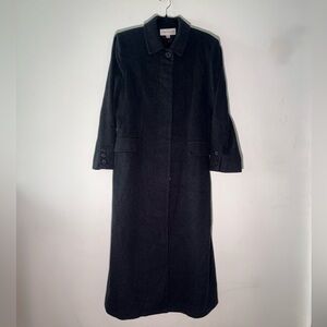 Albert Nipon charcoal Long Coat